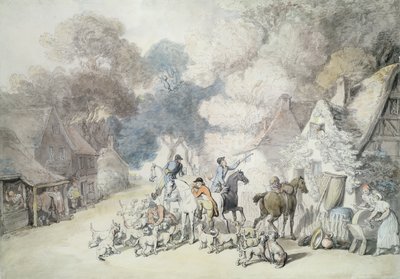 Going Out in the Morning, a Scene in Windsor Forest by Thomas Rowlandson